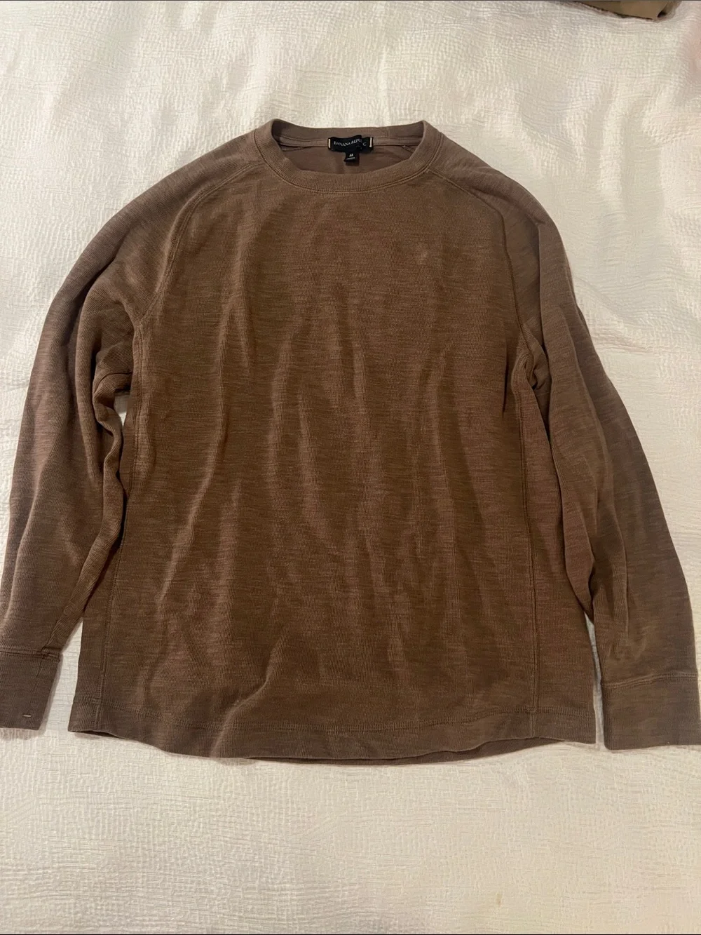 Banana Republic Brown Long Sleeve Crewneck Pullover